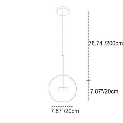 Modern Atom Mickey Head Bubble Glass Ball 1-Light LED Pendant Light