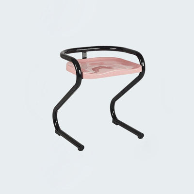 Chaise de salle à manger moderne mi-siècle avec cadre incurvé en plastique ABS et métal, dossier et accoudoirs 