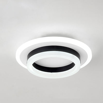 Luz de techo LED de montaje empotrado con pantalla cuadrada redonda geométrica acrílica de simplicidad moderna para sala de estar 