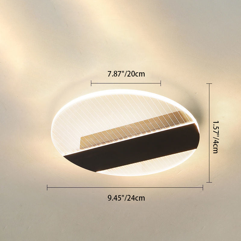 Plafonnier LED en fer géométrique nordique contemporain pour couloir 