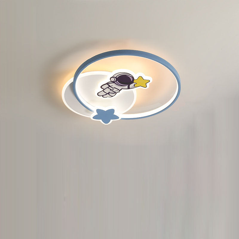 Luz de techo empotrada LED de hierro con avión acrílico creativo contemporáneo para dormitorio 