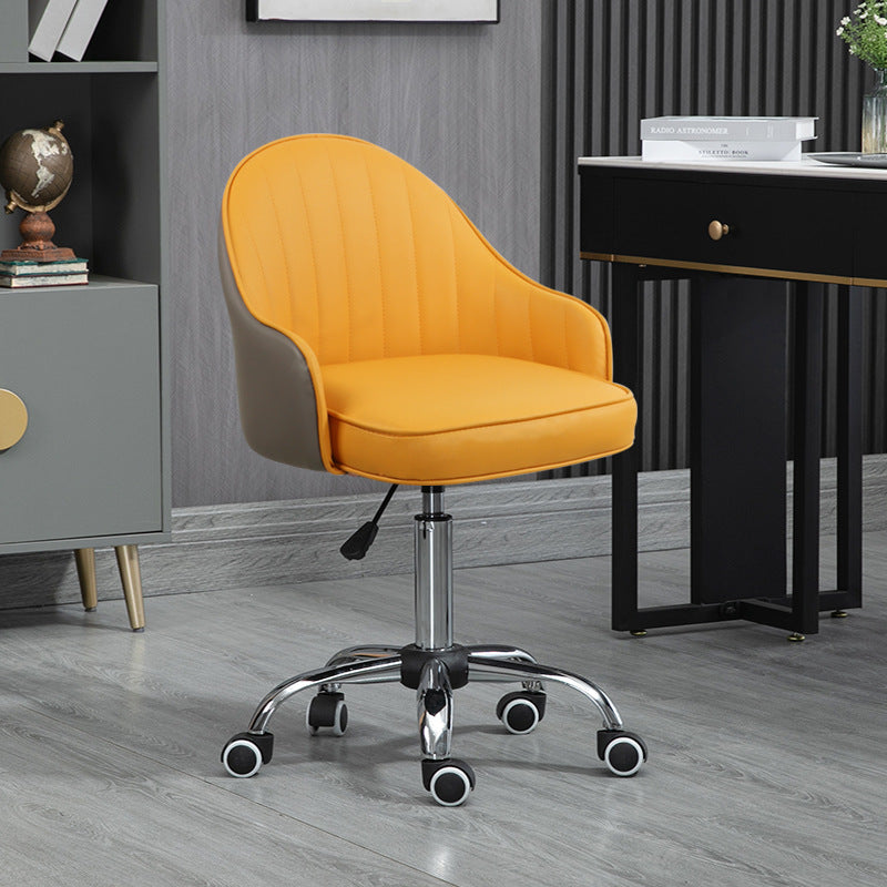 Simplicité Moderne Similicuir Éponge Acier Inoxydable SGS Chaise de Bureau Dossier Mobile Pour Maison Bureau 