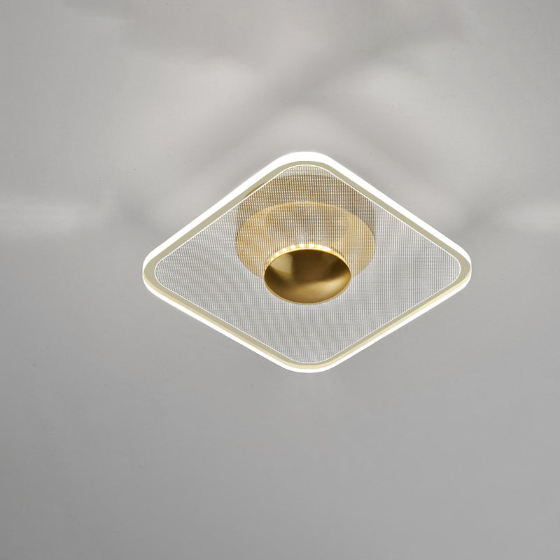 Lustre semi-encastré LED en acrylique à motif géométrique circulaire vertical de luxe contemporain pour salon 