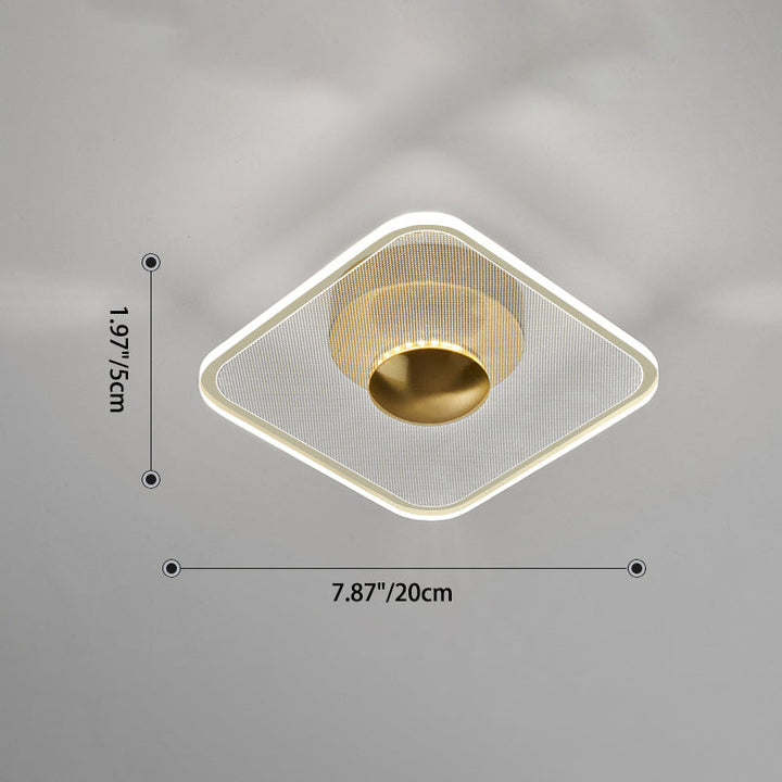 Lustre semi-encastré LED en acrylique à motif géométrique circulaire vertical de luxe contemporain pour salon 