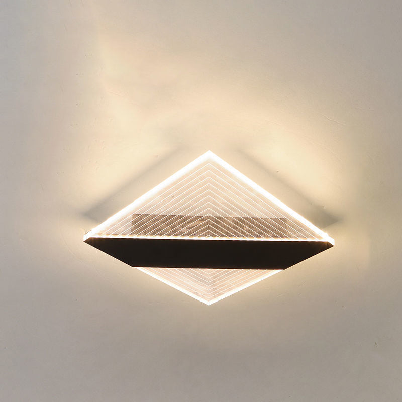 Plafonnier LED en fer géométrique nordique contemporain pour couloir 