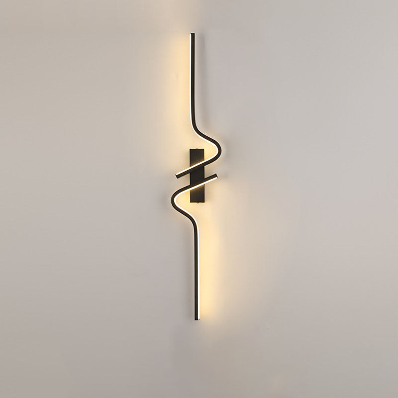 Zeitgenössische kreative Streifen Aluminium Silikongel LED Wandleuchte Lampe für Wohnzimmer 