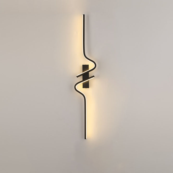 Zeitgenössische kreative Streifen Aluminium Silikongel LED Wandleuchte Lampe für Wohnzimmer 