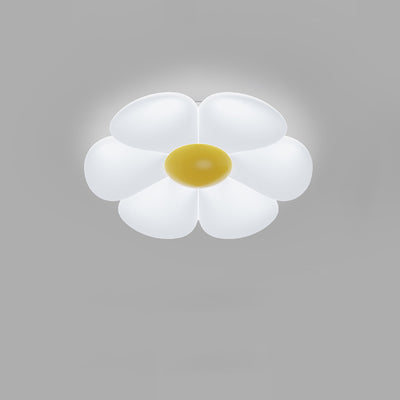 Luz de techo LED empotrada de hierro PE con diseño de flor de margarita creativa contemporánea para dormitorio 