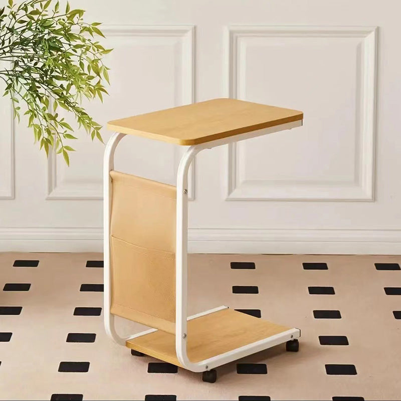 Moderner minimalistischer rechteckiger MDF-Edelstahl-Beistelltisch 2-stufig abnehmbar für das Wohnzimmer 