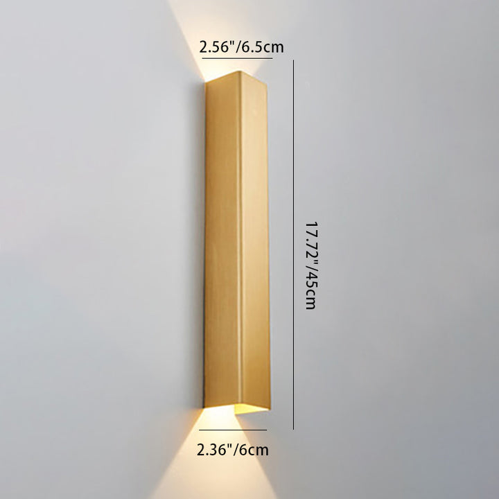 Applique murale LED rectangulaire minimaliste moderne en aluminium pour chambre 
