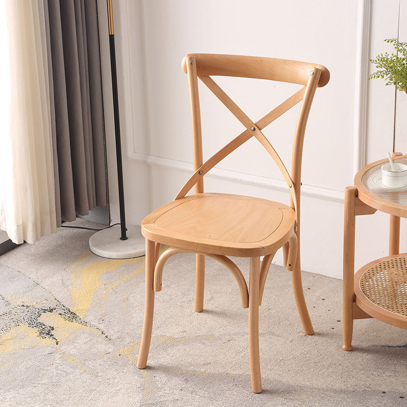 Traditioneller rustikaler Weben Rattan Holz Schwamm runder rechteckiger Esszimmerstuhl Rückenlehne für Esszimmer 
