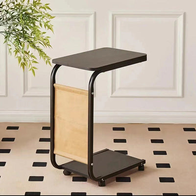 Moderner minimalistischer rechteckiger MDF-Edelstahl-Beistelltisch 2-stufig abnehmbar für das Wohnzimmer 