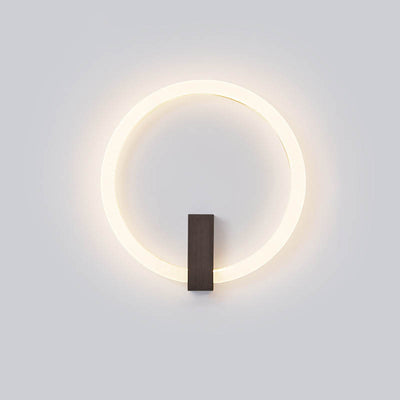 Moderne minimalistische runde Eisen-Aluminium-PVC-LED-Wandleuchte für das Schlafzimmer 