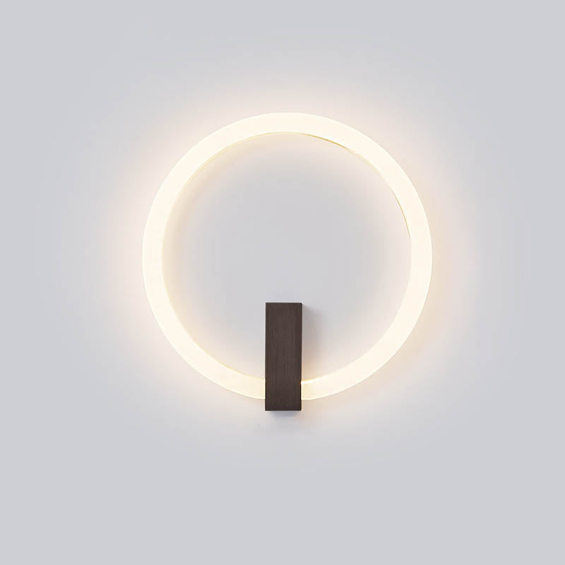 Moderne minimalistische runde Eisen-Aluminium-PVC-LED-Wandleuchte für das Schlafzimmer 