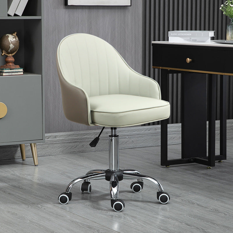 Simplicité Moderne Similicuir Éponge Acier Inoxydable SGS Chaise de Bureau Dossier Mobile Pour Maison Bureau 
