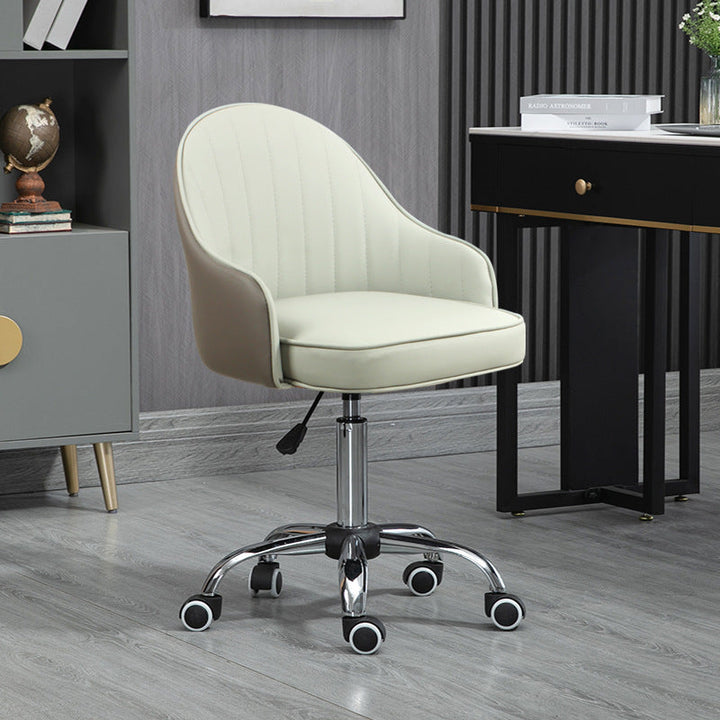 Simplicité Moderne Similicuir Éponge Acier Inoxydable SGS Chaise de Bureau Dossier Mobile Pour Maison Bureau 