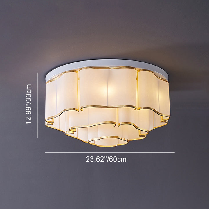 Plafonnier traditionnel chinois en fer rond Nuage 5/6/7/9/12/13 lumières pour chambre 