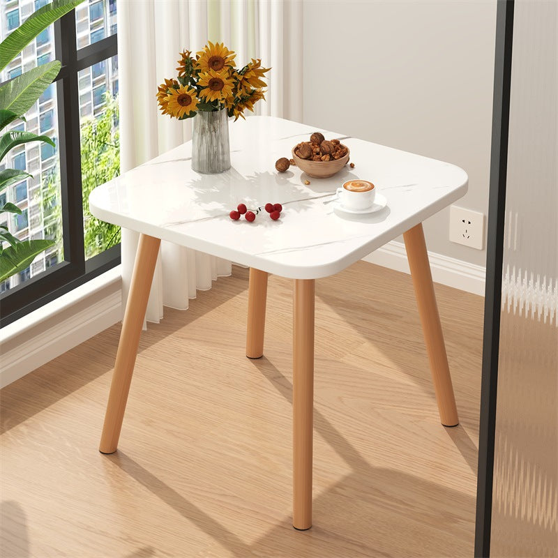Table basse carrée moderne minimaliste en MDF et bois massif pour salon 