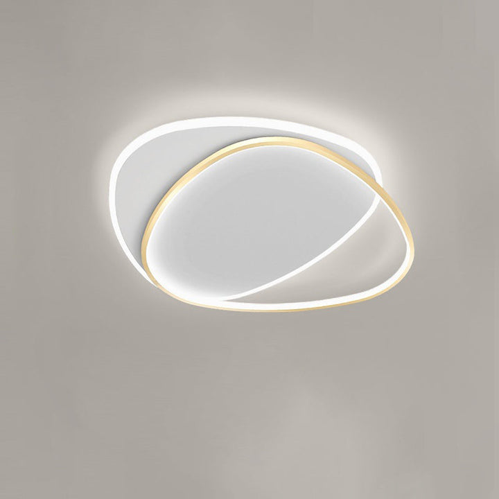 Moderne minimalistische Dreieck ovale Acryl Eisen LED Unterputz Deckenleuchte für Wohnzimmer 