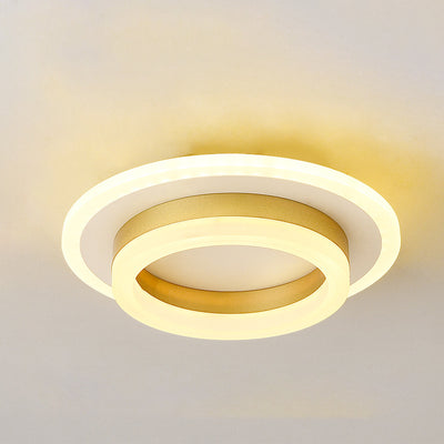 Luz de techo LED de montaje empotrado con pantalla cuadrada redonda geométrica acrílica de simplicidad moderna para sala de estar 