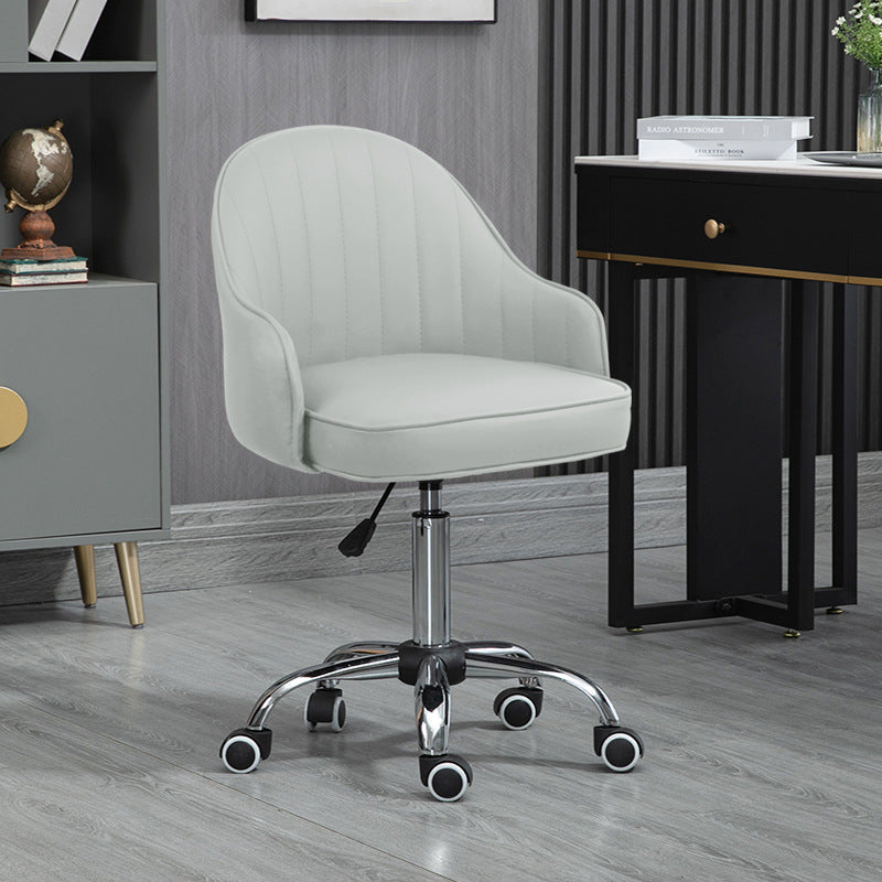 Simplicité Moderne Similicuir Éponge Acier Inoxydable SGS Chaise de Bureau Dossier Mobile Pour Maison Bureau 