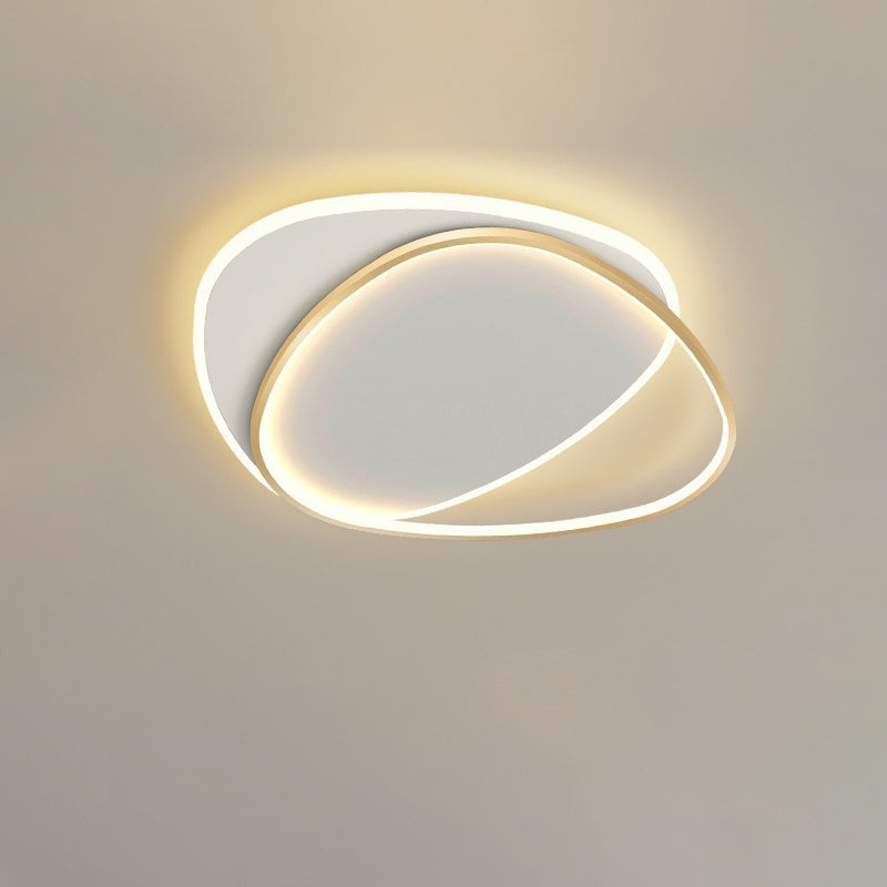 Moderne minimalistische Dreieck ovale Acryl Eisen LED Unterputz Deckenleuchte für Wohnzimmer 