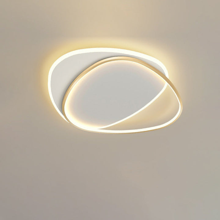 Moderne minimalistische Dreieck ovale Acryl Eisen LED Unterputz Deckenleuchte für Wohnzimmer 