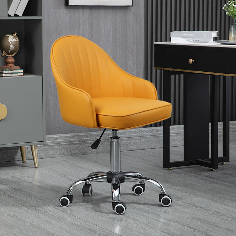 Simplicité Moderne Similicuir Éponge Acier Inoxydable SGS Chaise de Bureau Dossier Mobile Pour Maison Bureau 