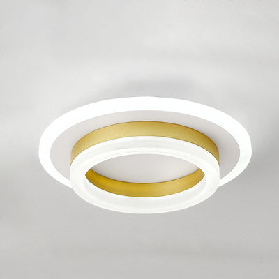 Luz de techo LED de montaje empotrado con pantalla cuadrada redonda geométrica acrílica de simplicidad moderna para sala de estar 