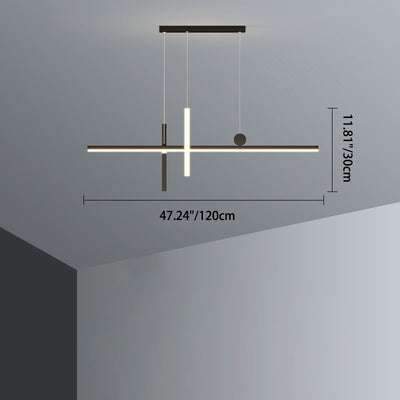Moderne minimalistische Streifen Kegel Kreis Eisen Acryl LED Kronleuchter Insel Licht für Esszimmer 