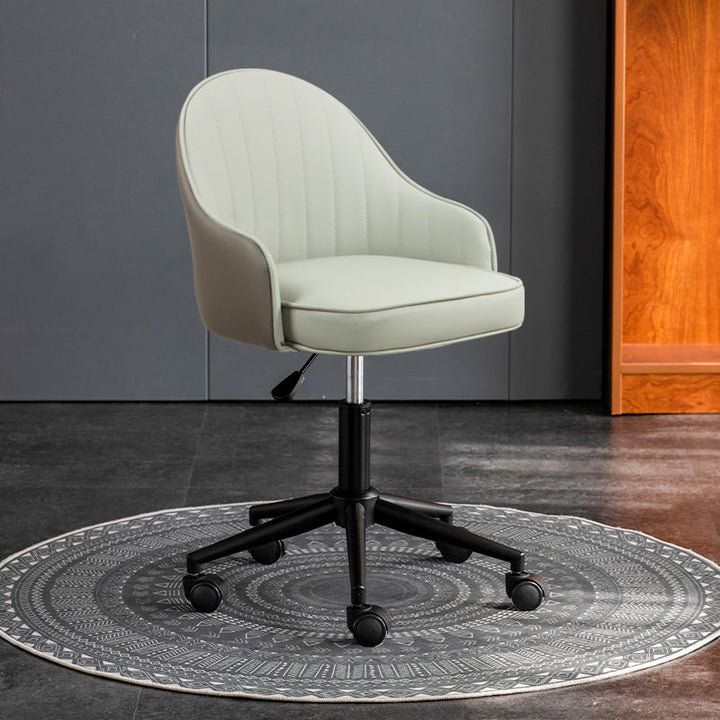 Modern Simplicity Faux Leather Sponge Stainless Steel SGS Desk Chair Backrest Movable For Home Office