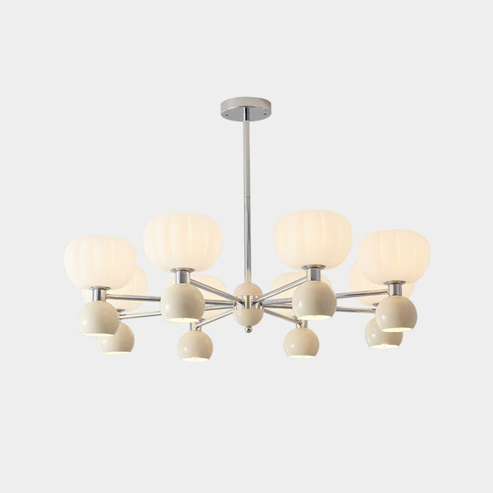 Lustre Contemporain Créatif Citrouille Orbe Fer Aluminium Acrylique 6/12/16 Lumières Pour Salon 