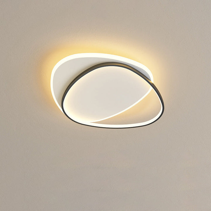 Moderne minimalistische Dreieck ovale Acryl Eisen LED Unterputz Deckenleuchte für Wohnzimmer 