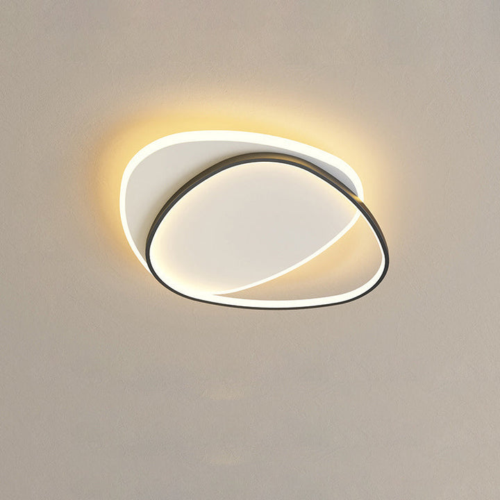 Moderne minimalistische Dreieck ovale Acryl Eisen LED Unterputz Deckenleuchte für Wohnzimmer 