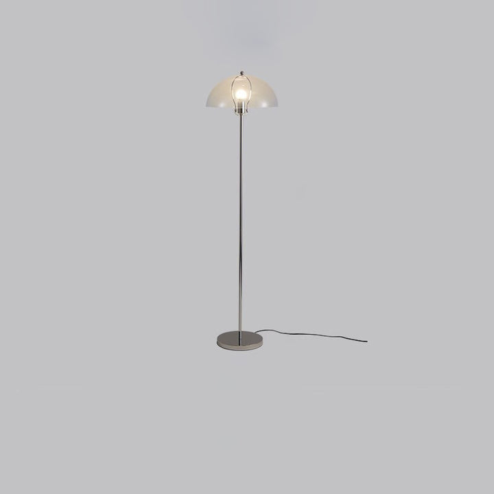 Modern Simplicity Half Round Long Acrylic Iron 1-Light Standing Floor Lamp For Living Room