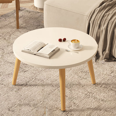 Moderner minimalistischer runder Beistelltisch aus Marmorfurnier mit 1 Ebene für das Wohnzimmer 
