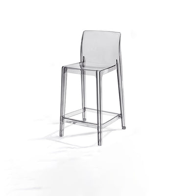 Modern Minimalist PC Rectangular Bar Stool Backrest Armless For Kitchen