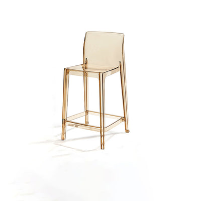 Modern Minimalist PC Rectangular Bar Stool Backrest Armless For Kitchen