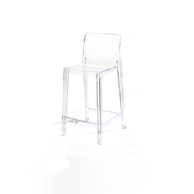 Modern Minimalist PC Rectangular Bar Stool Backrest Armless For Kitchen