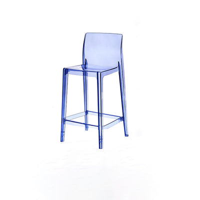 Modern Minimalist PC Rectangular Bar Stool Backrest Armless For Kitchen