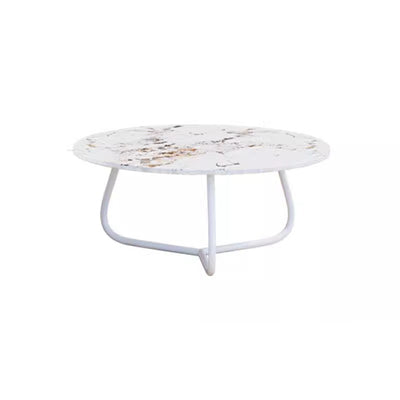 Zeitgenössisches Boho Wasserdichtes Weben Rattan Seil Schwamm Aluminiumlegierung Platte Runde Elliptische Outdoor Kaffetisch & Stuhl Set Für Außenbereich Patio 