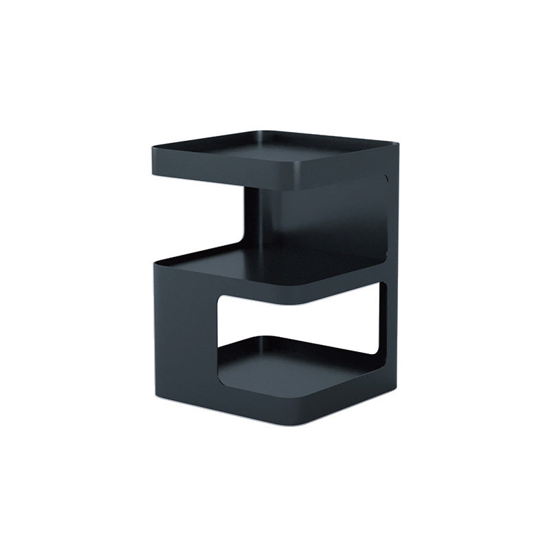 Contemporary Creative Rectangular Stainless Steel Side Table 3-Tier For Living Room