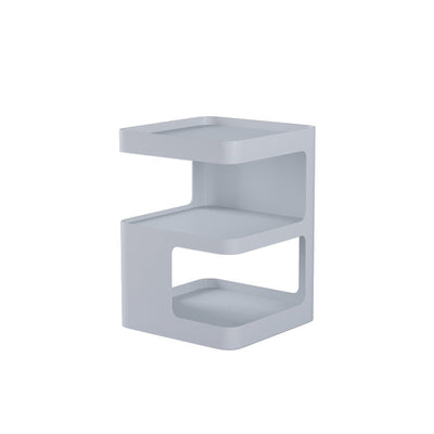 Contemporary Creative Rectangular Stainless Steel Side Table 3-Tier For Living Room