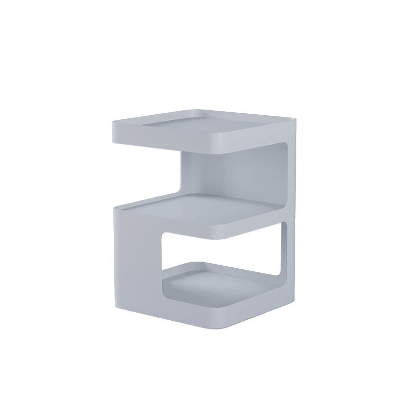 Contemporary Creative Rectangular Stainless Steel Side Table 3-Tier For Living Room