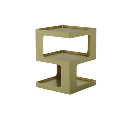 Contemporary Creative Rectangular Stainless Steel Side Table 3-Tier For Living Room