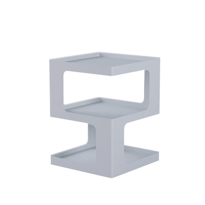 Contemporary Creative Rectangular Stainless Steel Side Table 3-Tier For Living Room