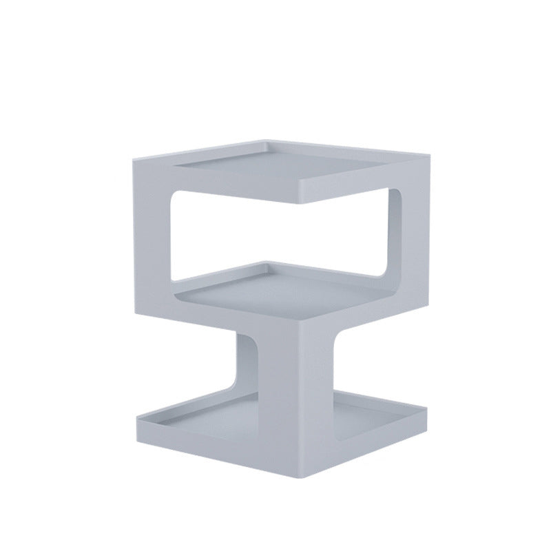 Contemporary Creative Rectangular Stainless Steel Side Table 3-Tier For Living Room