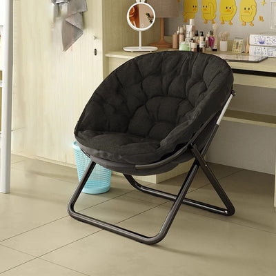 Modern Minimalist Oval Suede Velvet Steel Accent Chair Backrest Armless For Living Room