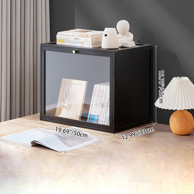Modern Minimalist Rectangular Acrylic Bamboo Composite Board Bookshelves 1-Cabinet For Living Room