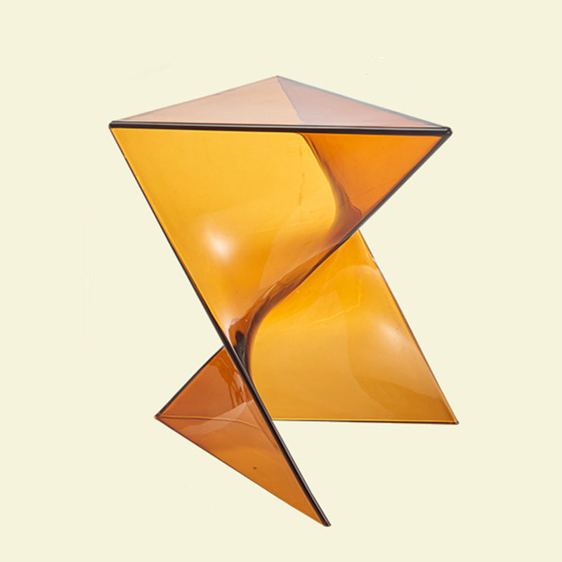 Modern Minimalist Geometric Corner Triangle PC End Table 1-Tier For Living Room